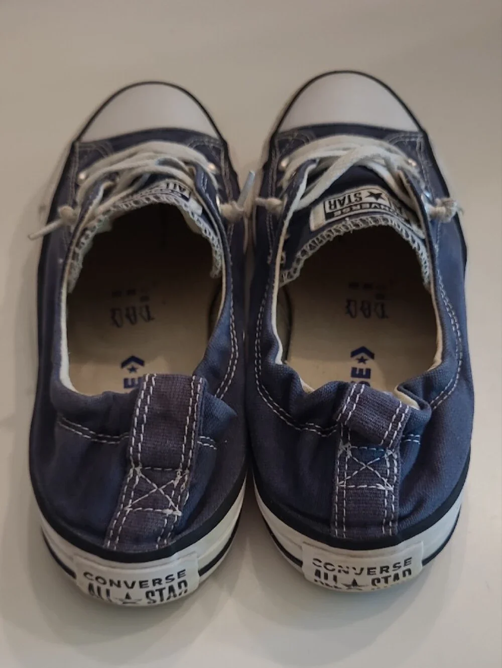 Converse Chuck Taylor All-Star Classic Low Top Lace Up Blue Trim Canvas Sneaker